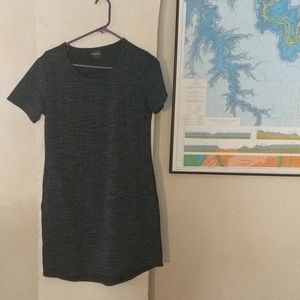 Heather Grey Casual Scoop Neck Dress